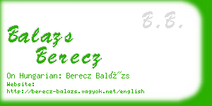 balazs berecz business card